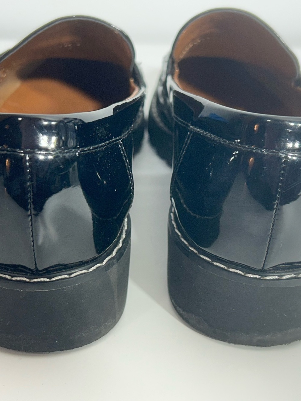 Franco Sarto Women’s Black Patent Leather Slip-On Loafers Size 8.5 - Picture 11 of 14